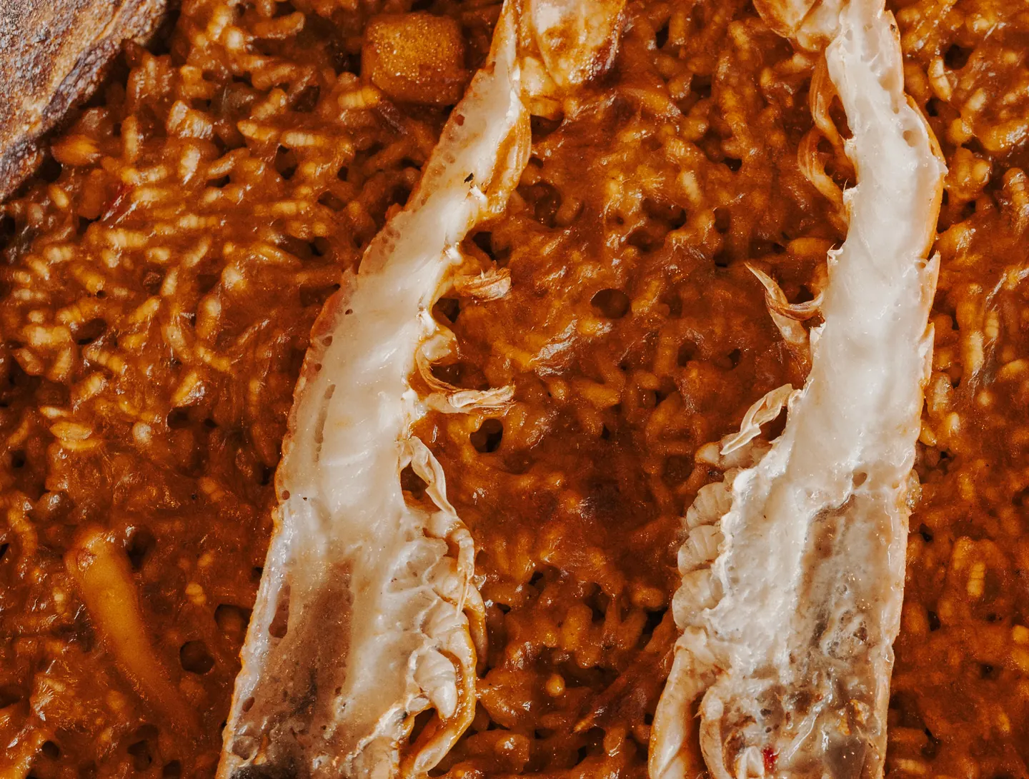 Arroz meloso de pulpo y carabineros del Restaurante Akquaaa