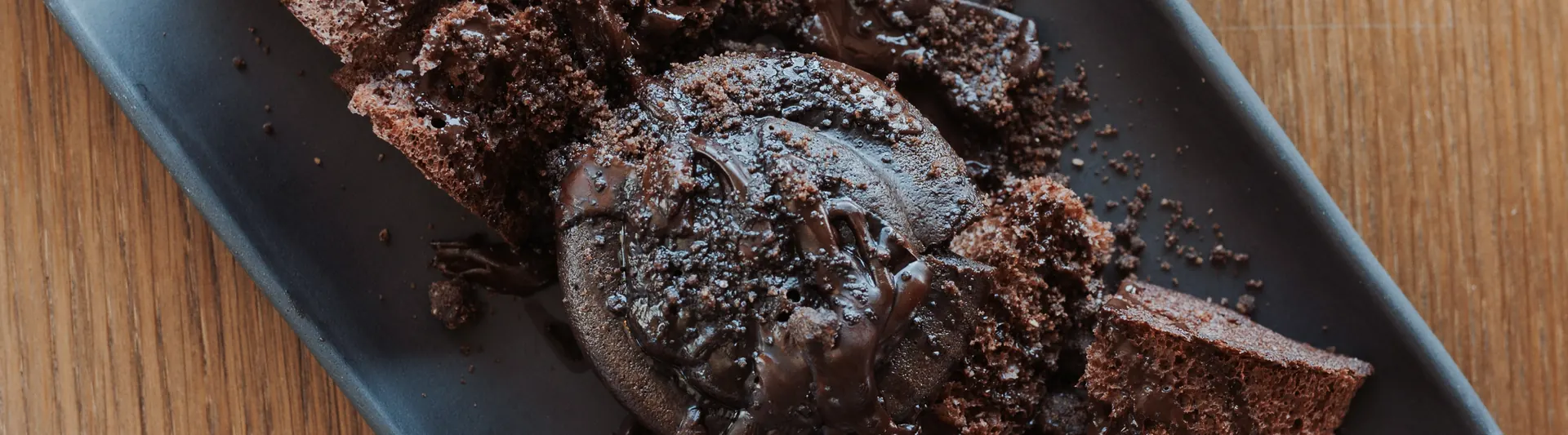 Obsesión por el chocolate, postre de la casa